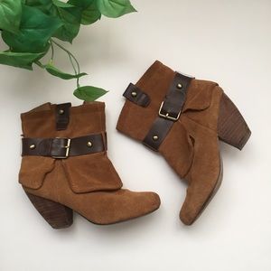 Brown leather Naughty Monkey booties